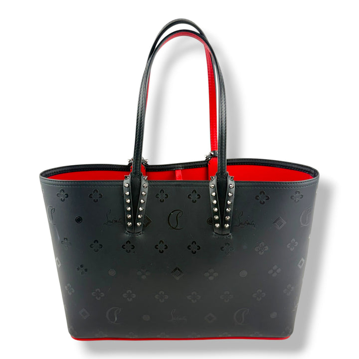 Christian Louboutin Cabata Black Small Tote Handbag W/ Added Pouch