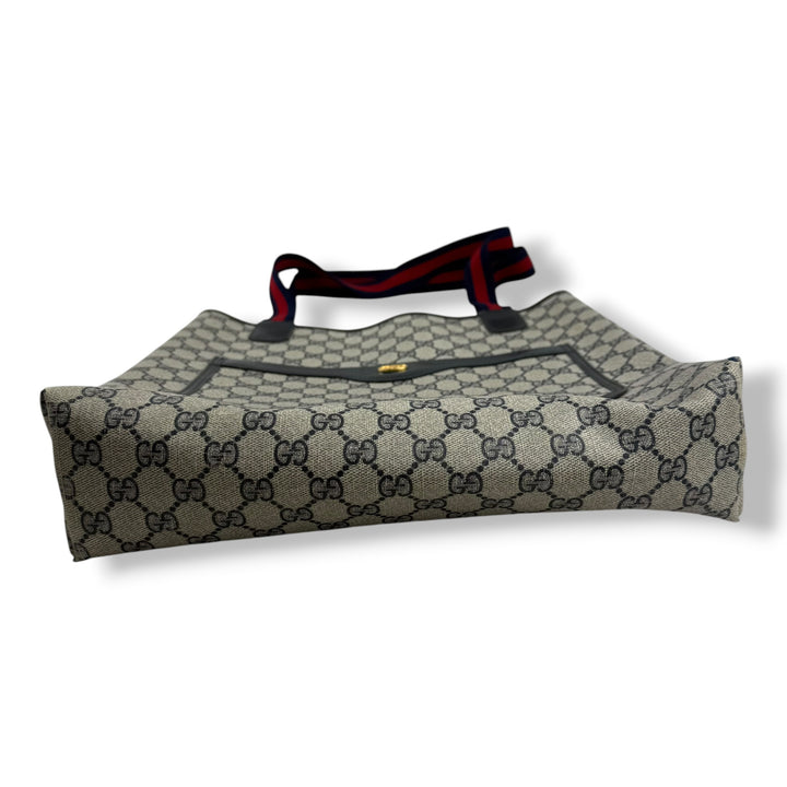 Gucci GG Canvas Beige/Navy Tote Bag