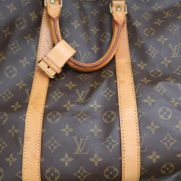 Louis Vuitton Bandouliere Vintage Brown Monogram 55 Keepall Duffle Bag