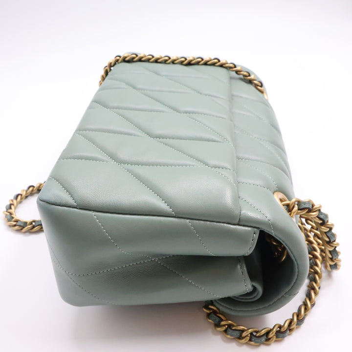 Coach Pillow Quilted Tabby 26 Sage Nappa Leather Handbag