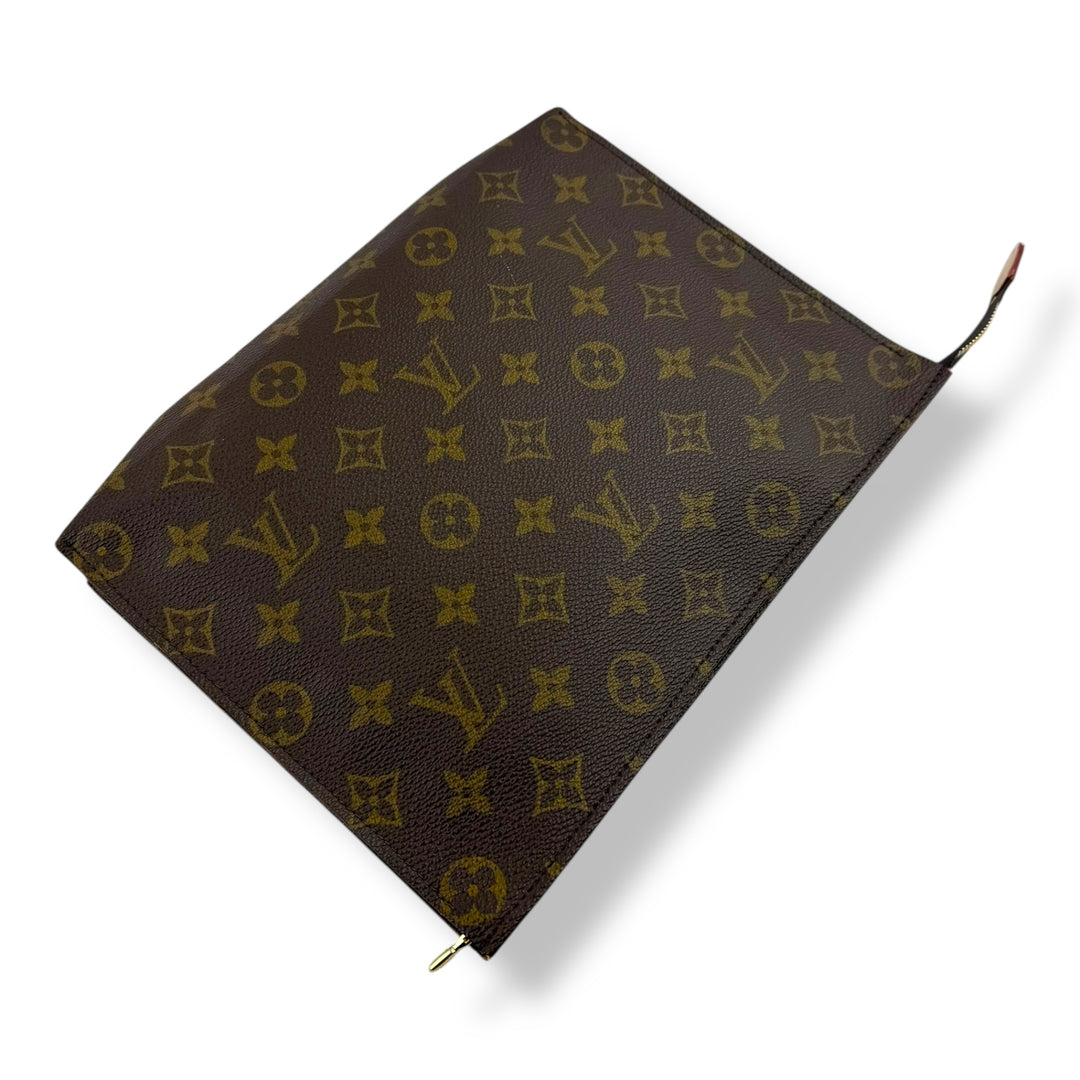 Louis Vuitton Vintage Brown Monogram Toiletry Pouch 26 Bag