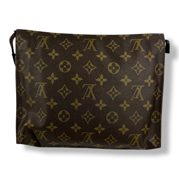 Louis Vuitton Vintage Brown Monogram Toiletry Pouch 26 Bag