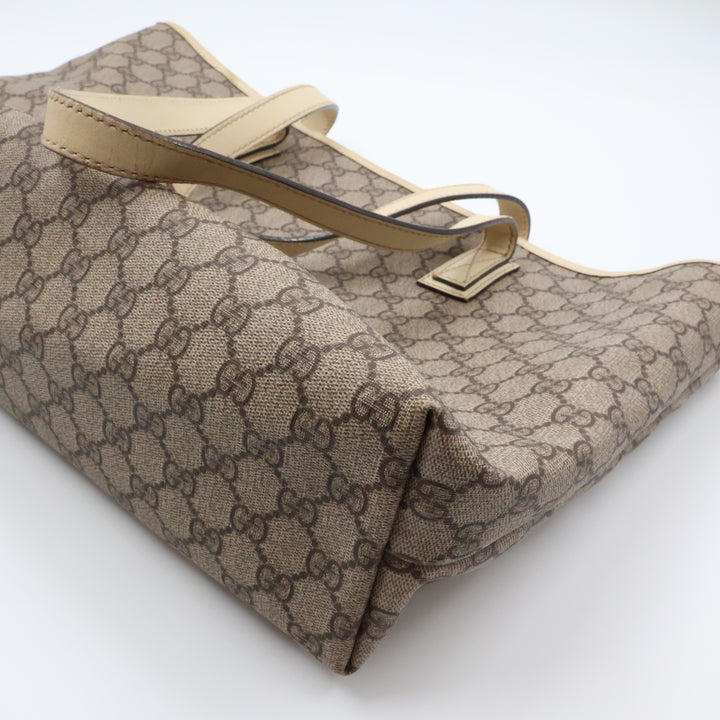 Gucci Canvas Beige\White Tote Handbag