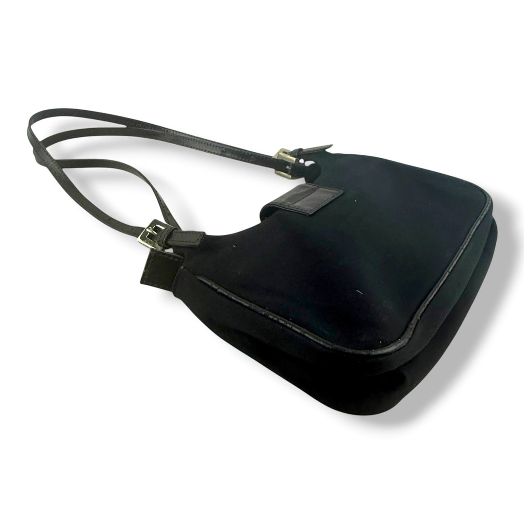 Fendi Black Mamma Baguette Shoulder Handbag