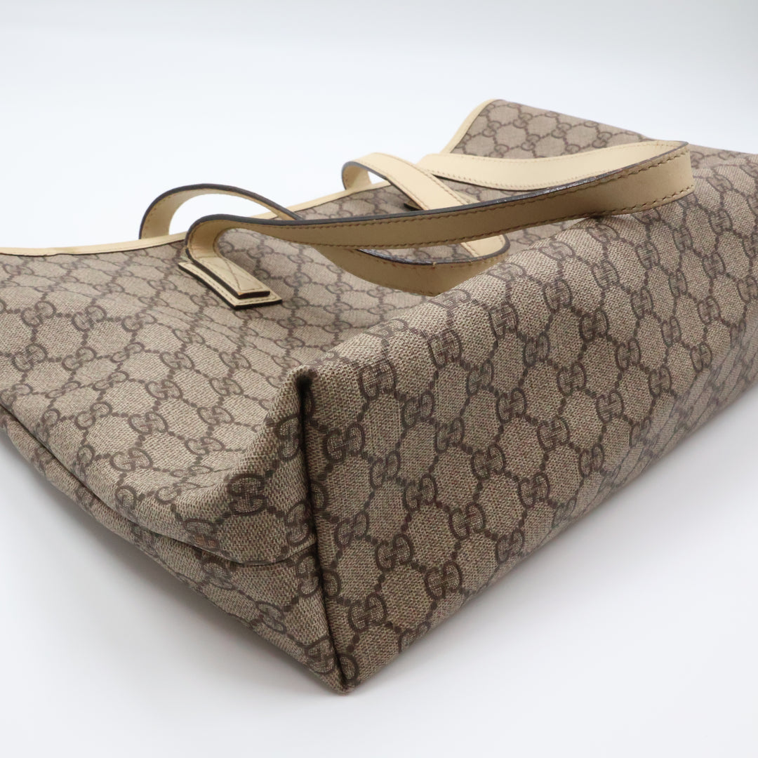 Gucci Canvas Beige\White Tote Handbag