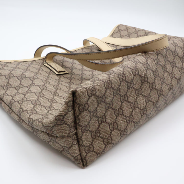 Gucci Canvas Beige\White Tote Handbag