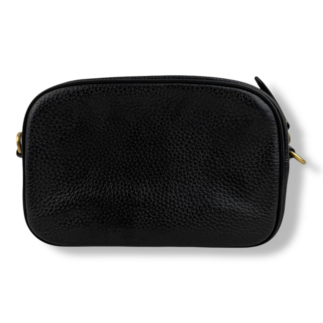 Coach Restored Black Leather Camera Handbag