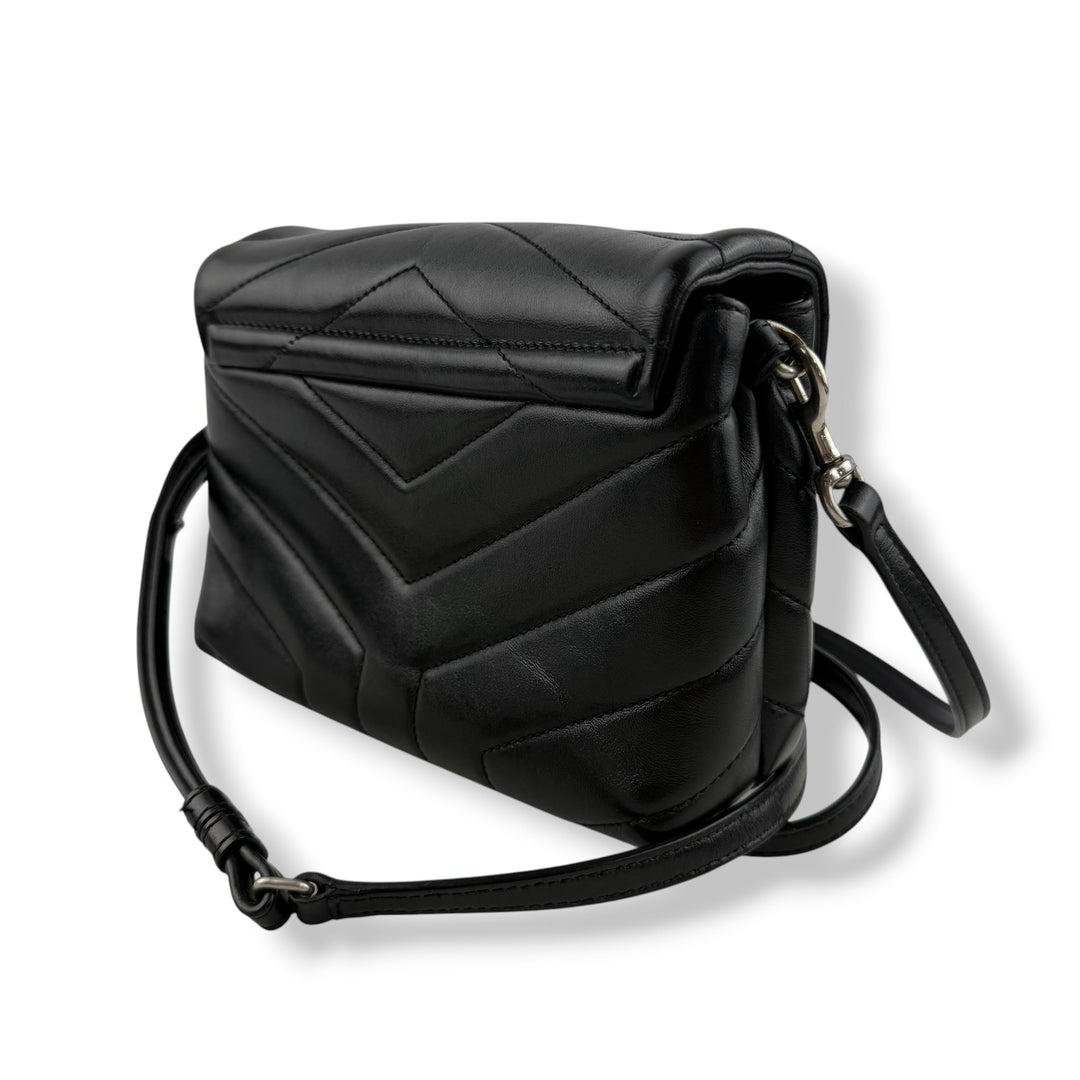 Saint Laurent YSL Black Toy LouLou Quilted Leather Handbag