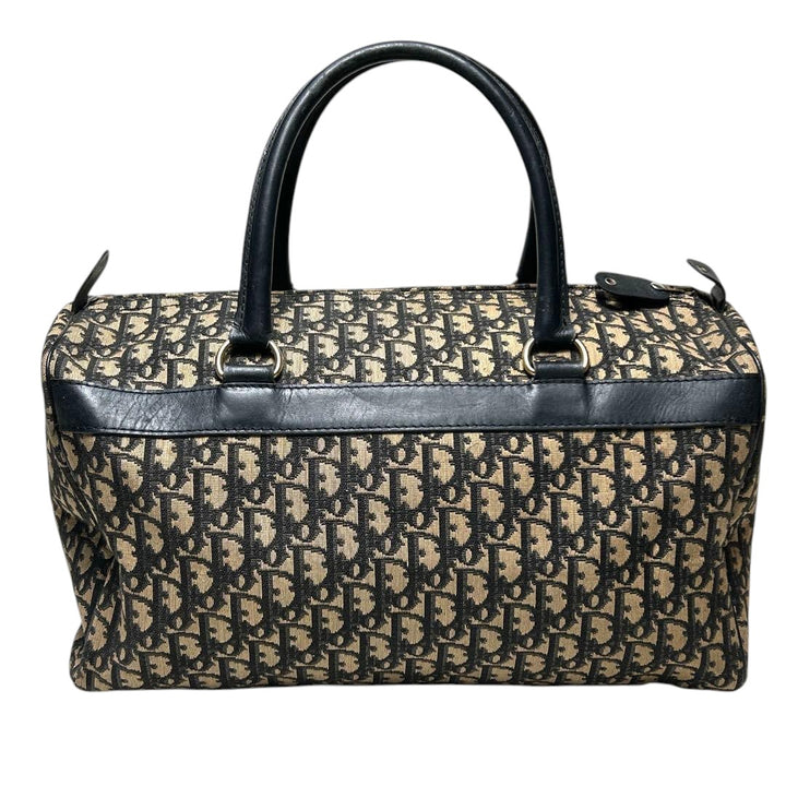 Christian Dior Boston Monogram Oblique Beige/Navy Handbag