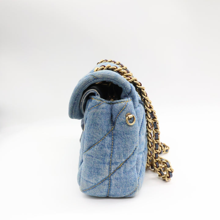 Coach Pillow Quilted Tabby 26 Denim Shoulder Handbag