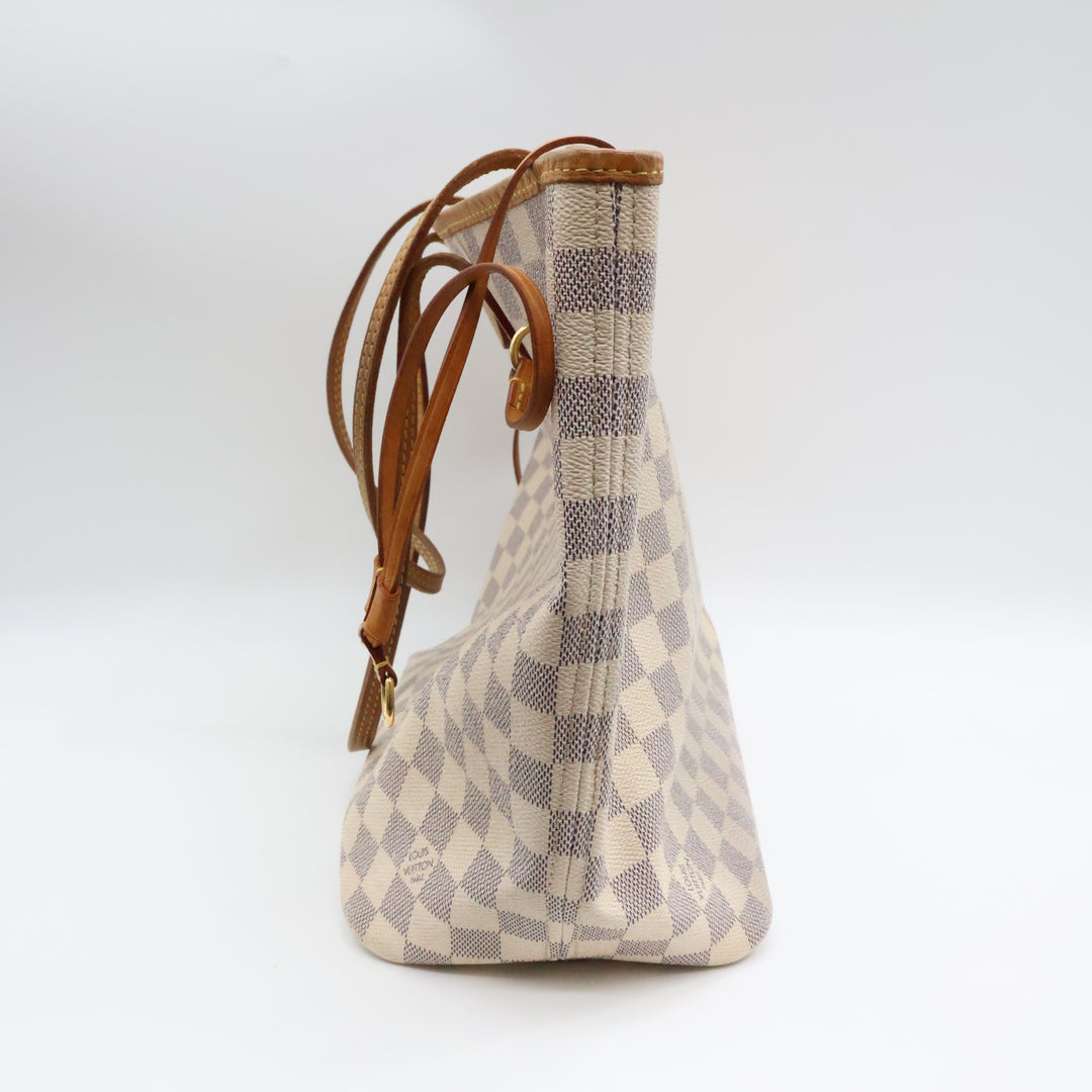 Louis Vuitton Damier Azur Neverfull MM Handbag