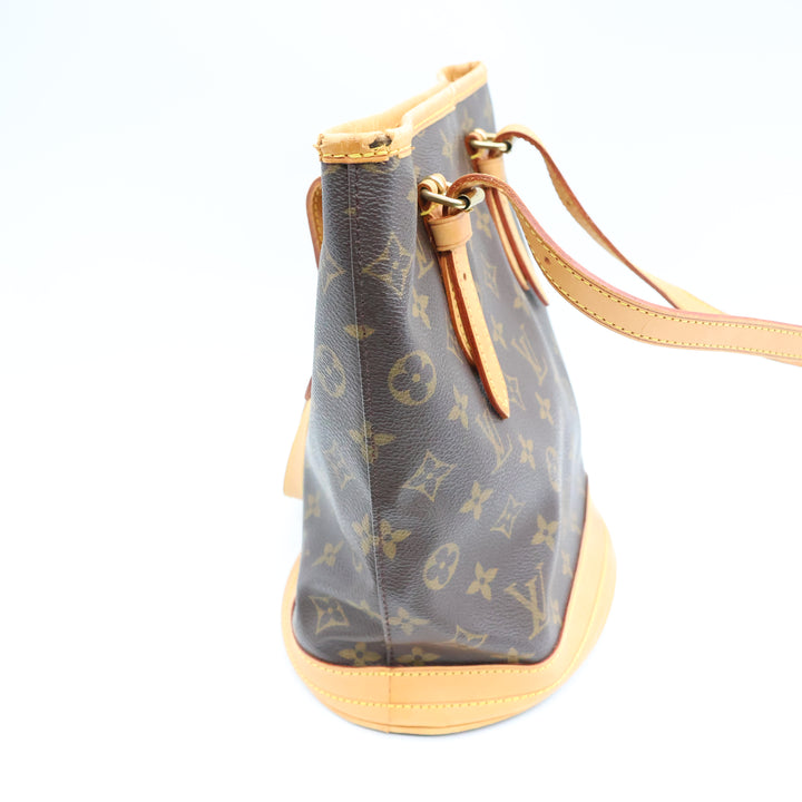 Louis Vuitton PM Bucket Tote Brown Monogram Handbag