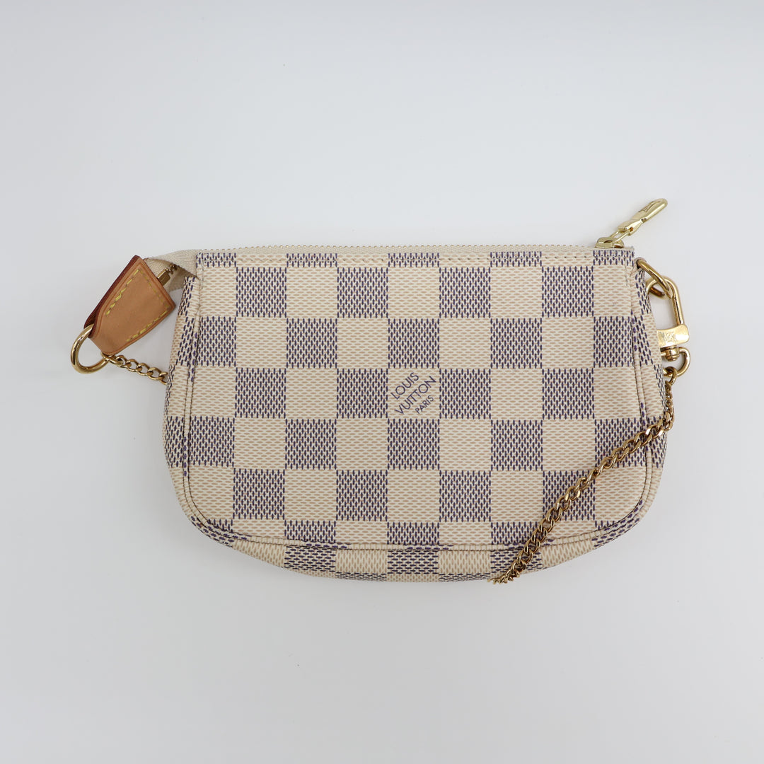 Louis Vuitton Mini Pochette Accessories Damier Azur Bag