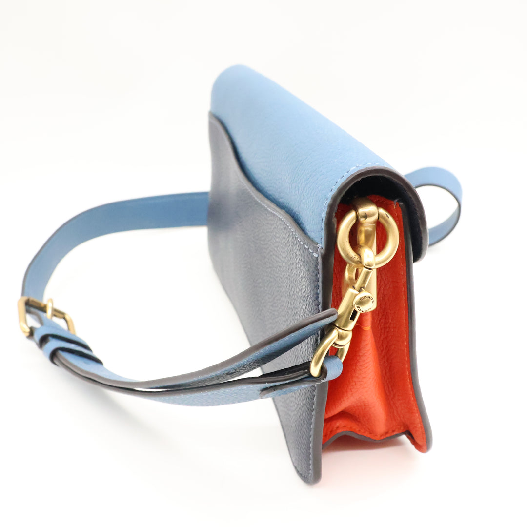 Coach Tabby 26 Blue/Beige Leather Handbag