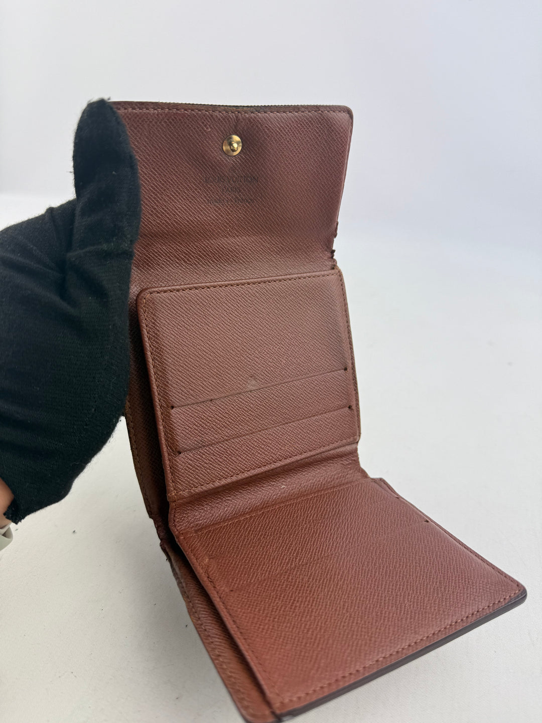 Louis Vuitton Vintage Brown Monogram Compact Bifold Wallet Purse