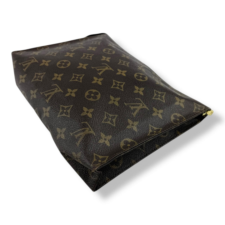 Louis Vuitton Vintage Brown Monogram Toiletry Pouch 26 Bag