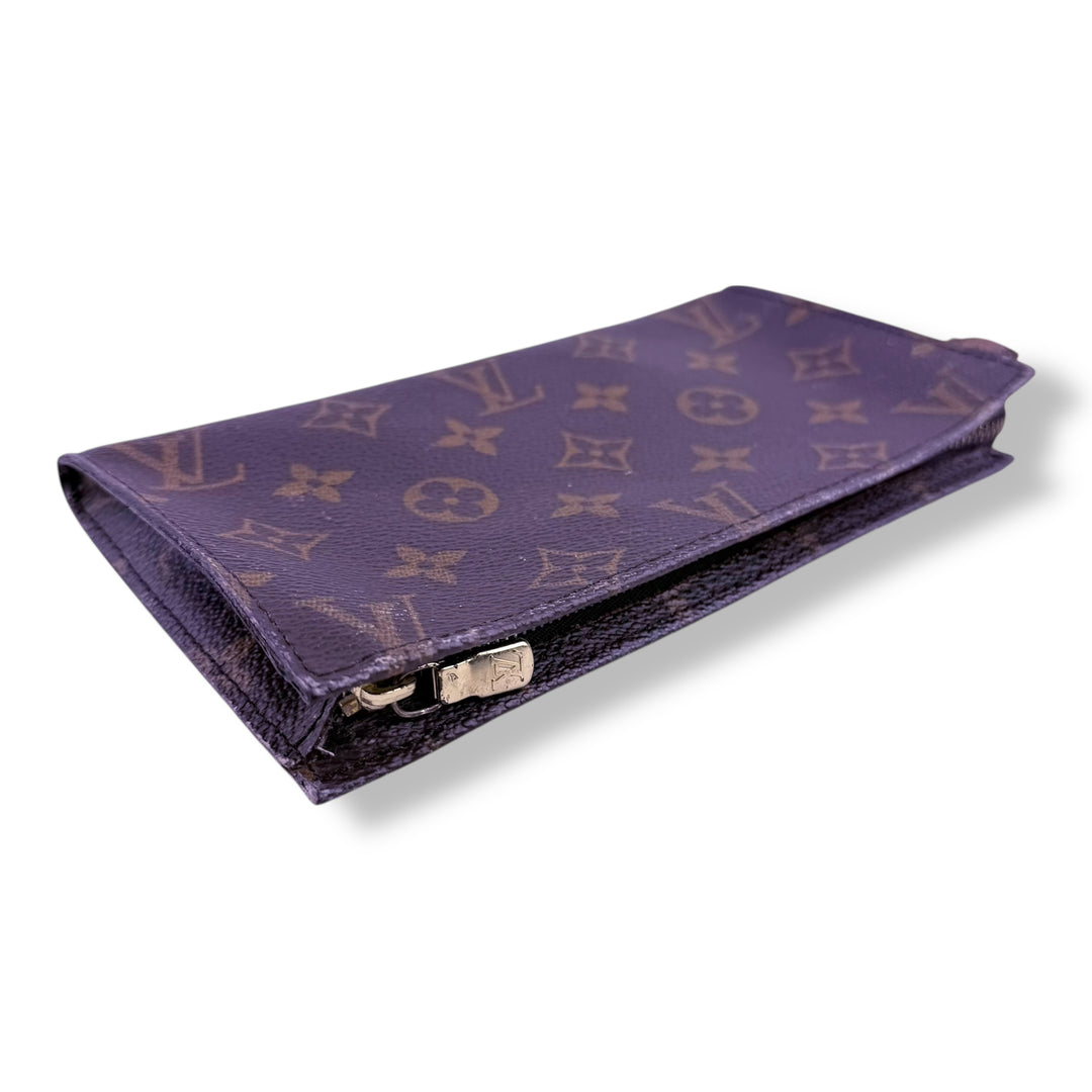 Louis Vuitton Brown Monogram Classic Signature Mini Pouch Bag W/ added chain