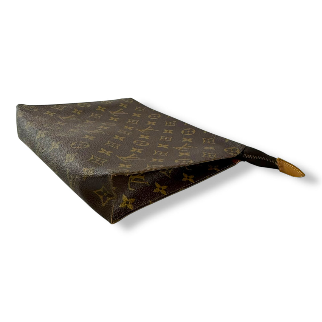 Louis Vuitton Vintage Brown Monogram Toiletry Pouch 26 Bag