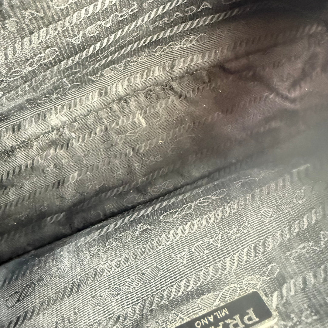 Prada Black Nylon Re-Edition Pochette Handbag