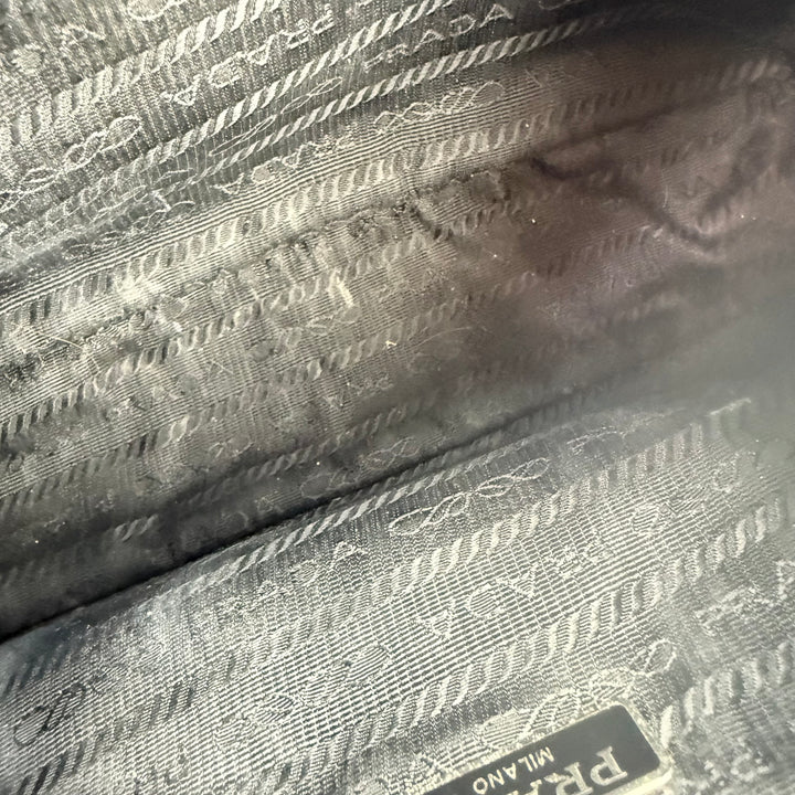 Prada Black Nylon Re-Edition Pochette Handbag