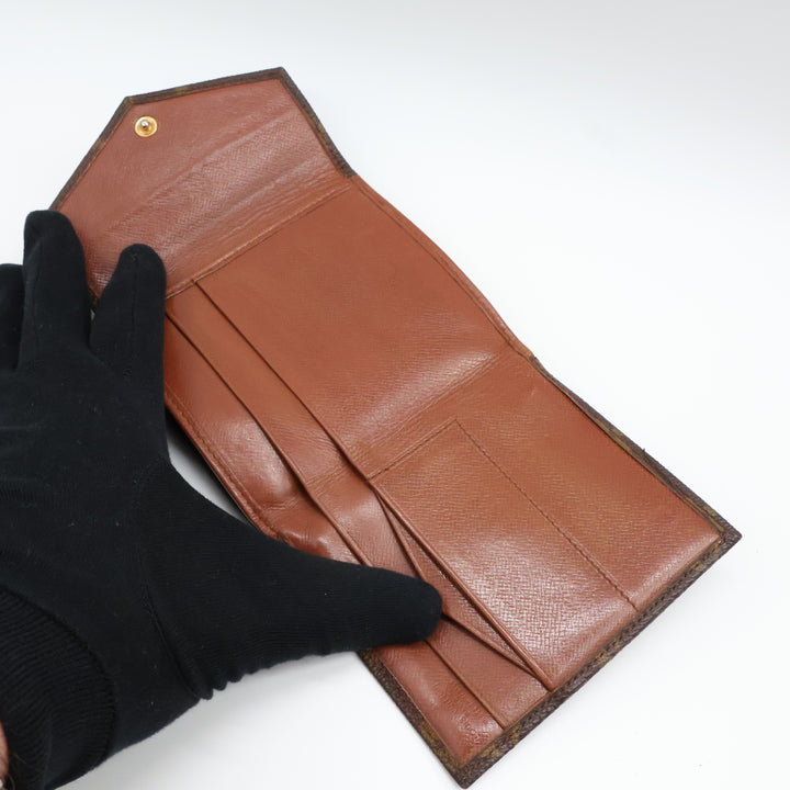 Louis Vuitton Vintage Brown Monogram Compact Bifold Wallet Purse