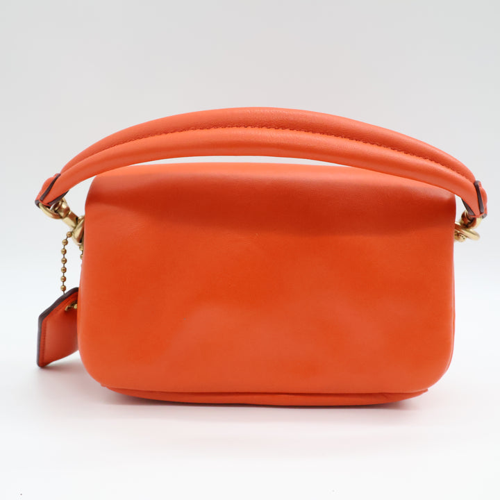 Coach Pillow Tabby 18 Orange Leather Handbag