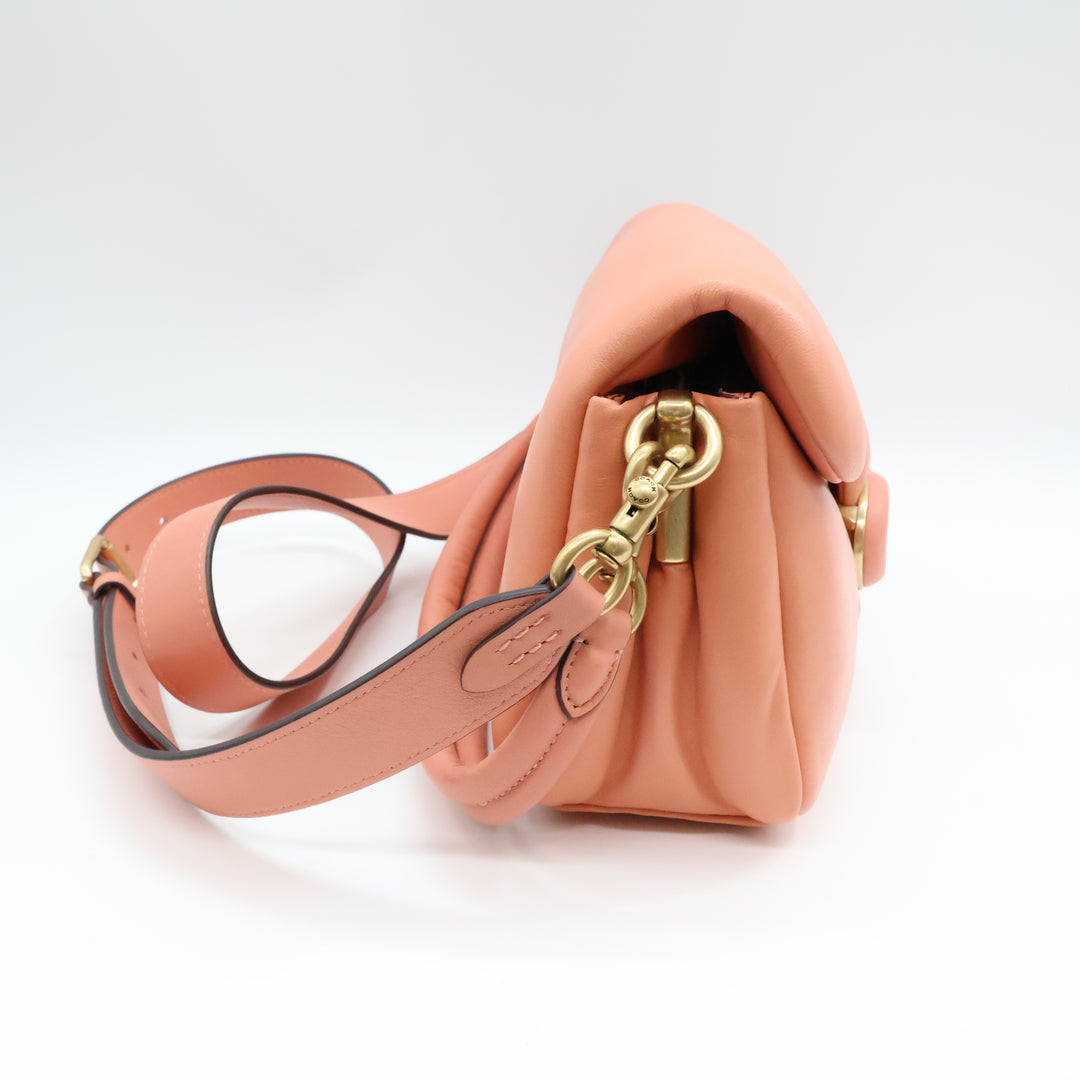 Coach Pillow Tabby 26 Coral Leather Handbag