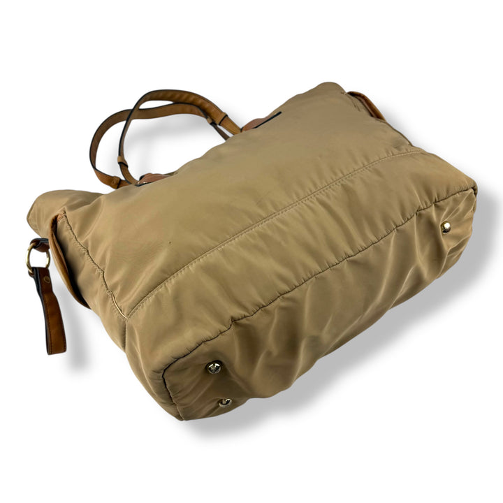 Chloe Beige Nylon Logo Diaper Handbag