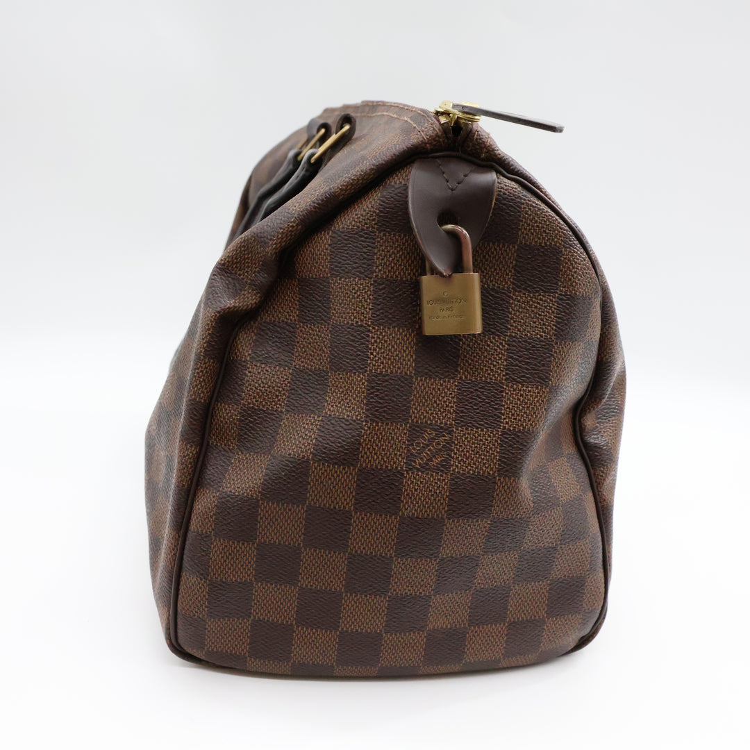 Louis Vuitton Speedy 30 Brown Damier Ebene Handbag