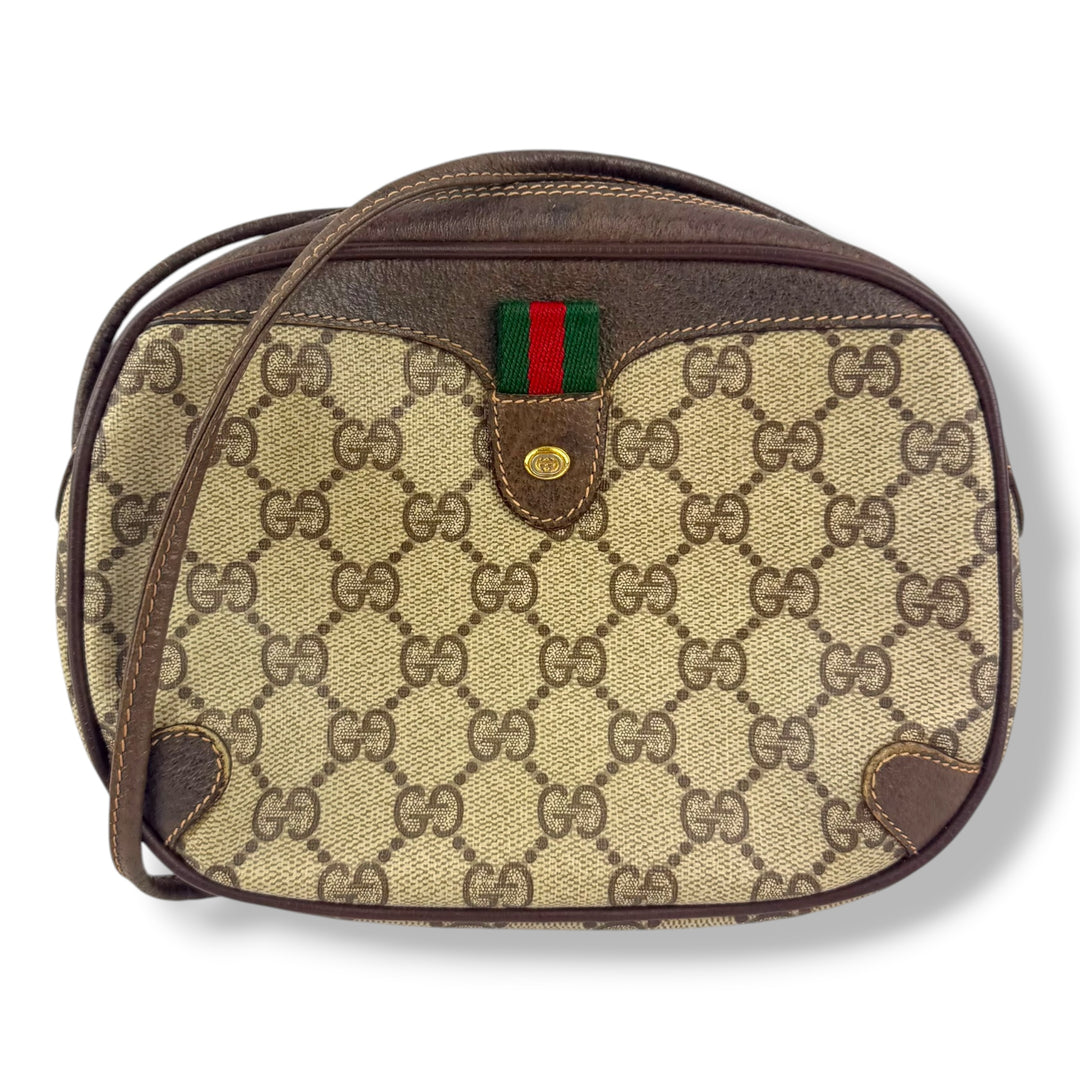 Gucci Vintage Beige Sherry Line Crossbody Handbag