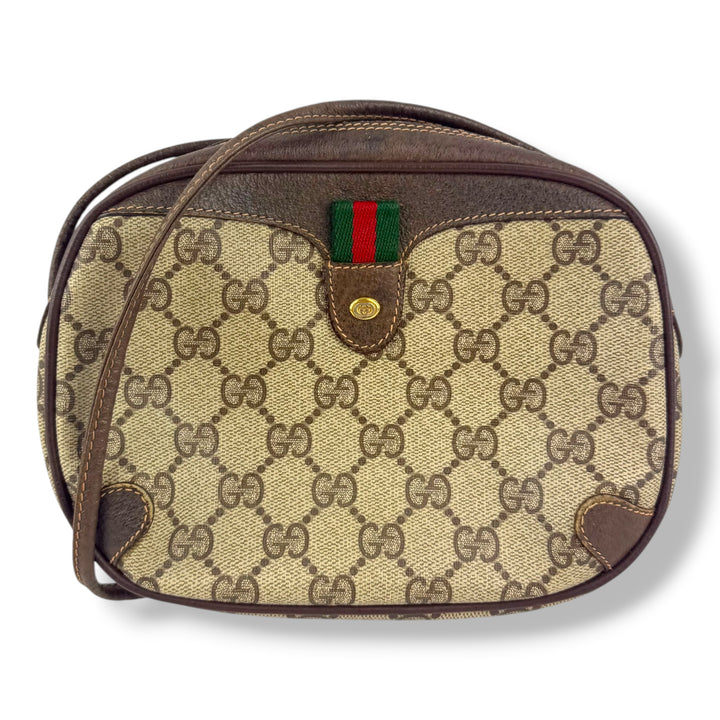 Gucci Vintage Beige Sherry Line Crossbody Handbag
