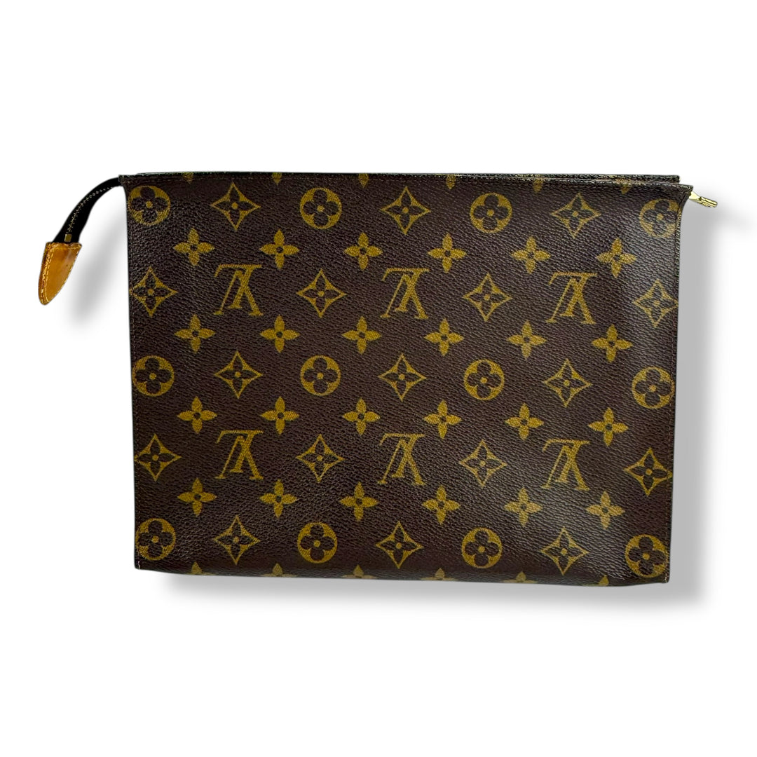Louis Vuitton Vintage Brown Monogram Toiletry Pouch 26 Bag