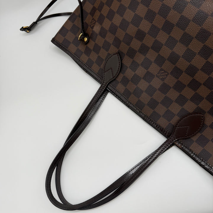 Louis Vuitton Brown Damier Neverfull MM Handbag