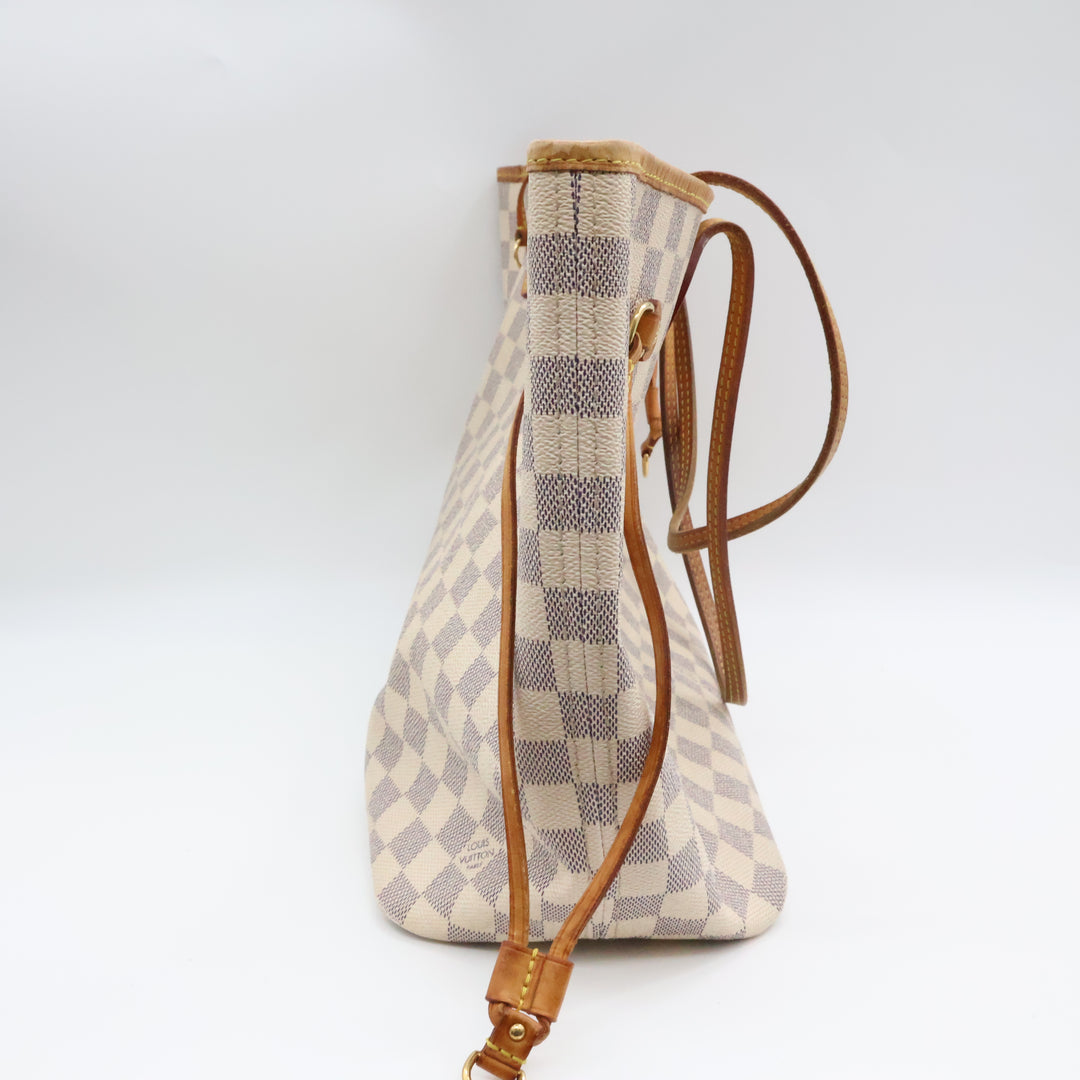Louis Vuitton Damier Azur Neverfull MM Handbag
