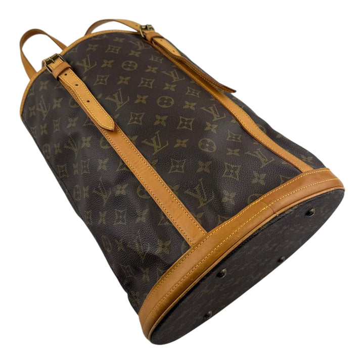 Louis Vuitton GM Bucket Tote Brown Monogram Handbag