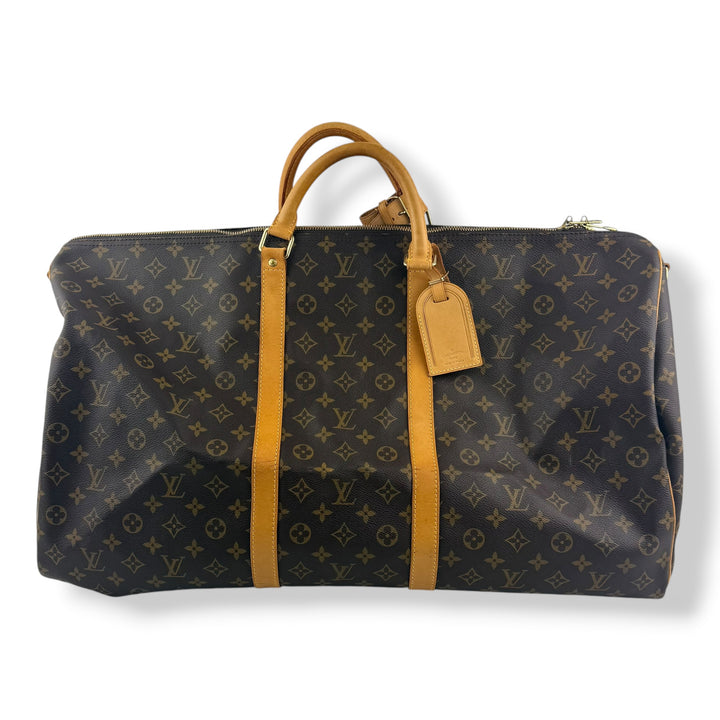 Louis Vuitton Vintage Brown Monogram 60 Keepall Duffle Bag