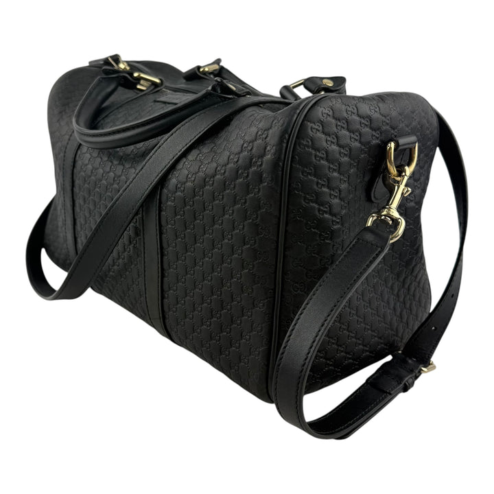 Gucci Guccissima Black GG Monogram Duffle Bag