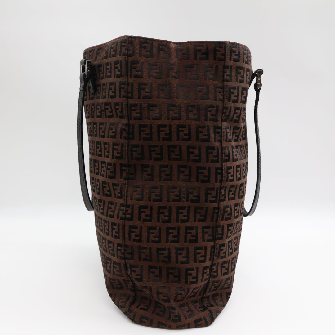 Fendi Zucca Brown Monogram Tote Handbag
