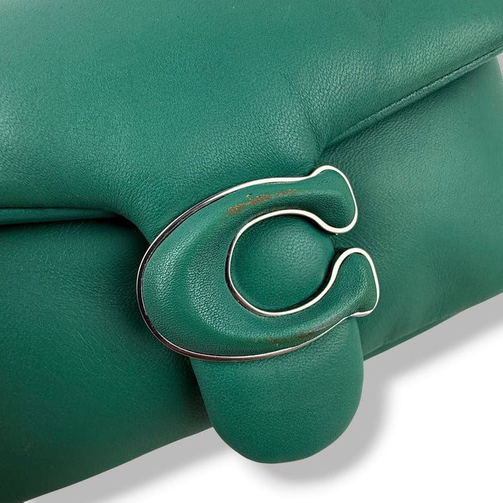 Coach Pillow Tabby 18 Teal Leather Handbag