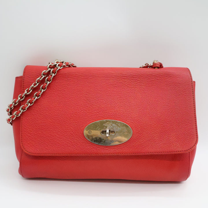 Mulberry Medium Lily Red Leather Handbag