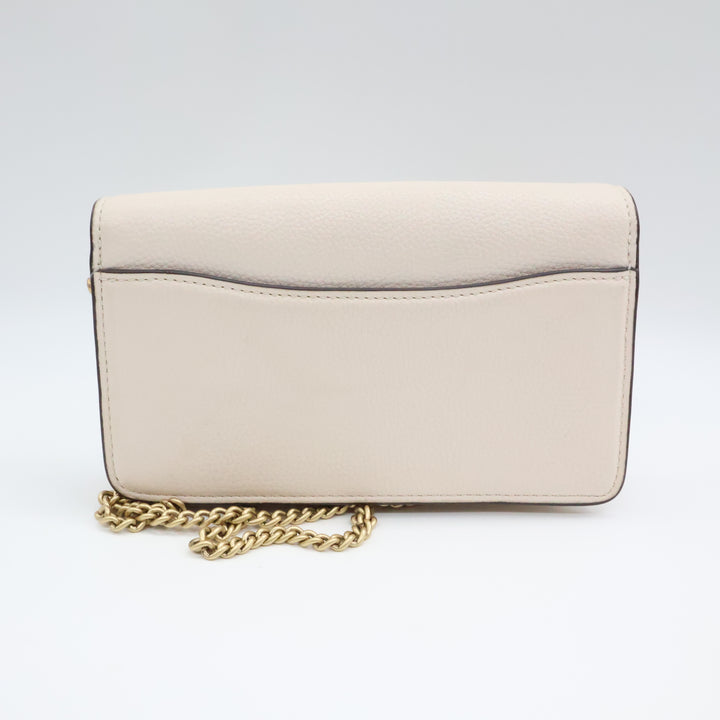 Coach Tabby Wallet On Chain Cream Leather Handbag