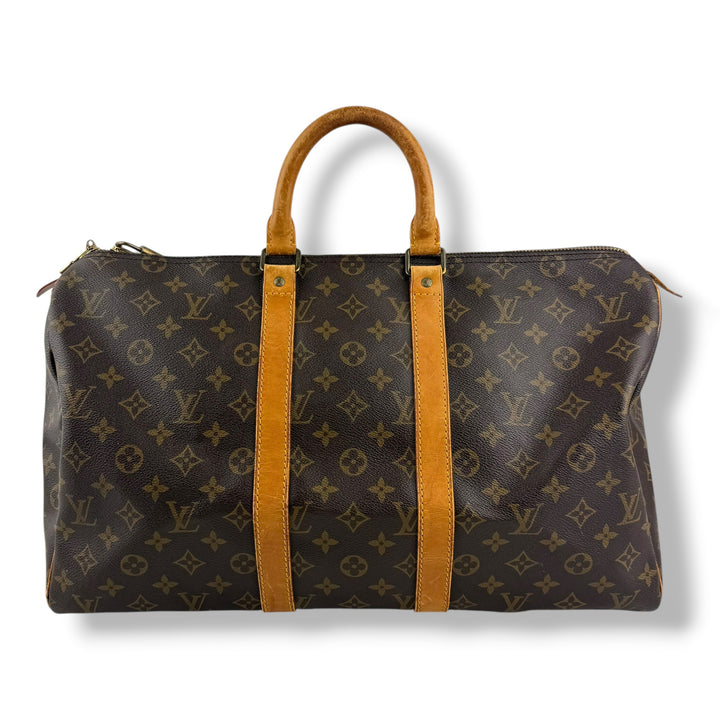Louis Vuitton Vintage Brown Monogram 45 Keepall Duffle Bag