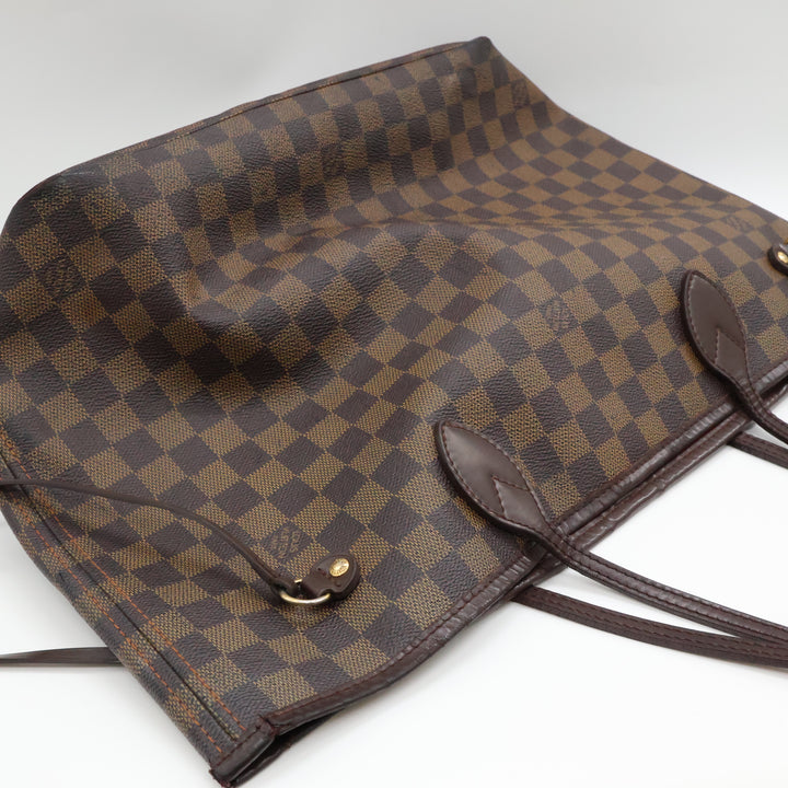 Louis Vuitton Brown Damier Neverfull MM Handbag