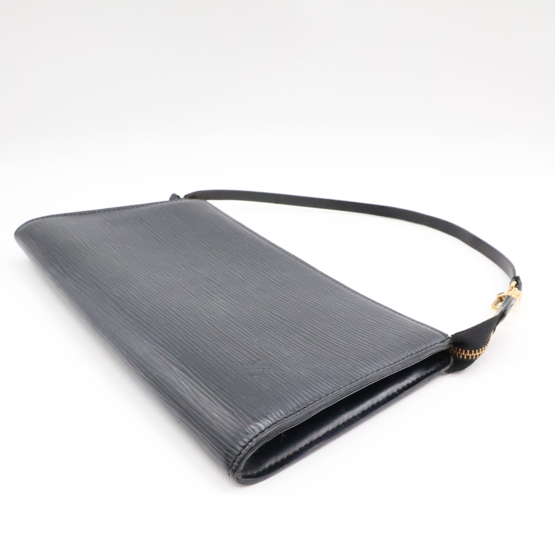 Louis Vuitton Pochette Black Epi Leather Handbag