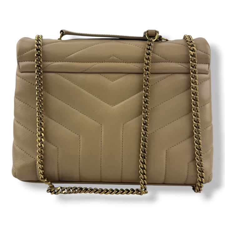 Saint Laurent YSL Beige LouLou Small Quilted Leather Handbag