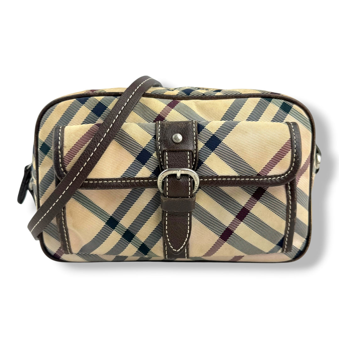Burberry Beige Vintage Canvas Crossbody Bag