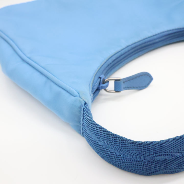 Prada Blue Nylon Re-Nylon Re-Edition 2000 Pochette Handbag