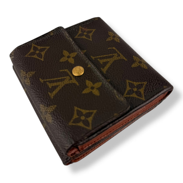 Louis Vuitton Vintage Brown Monogram Compact Bifold Wallet Purse