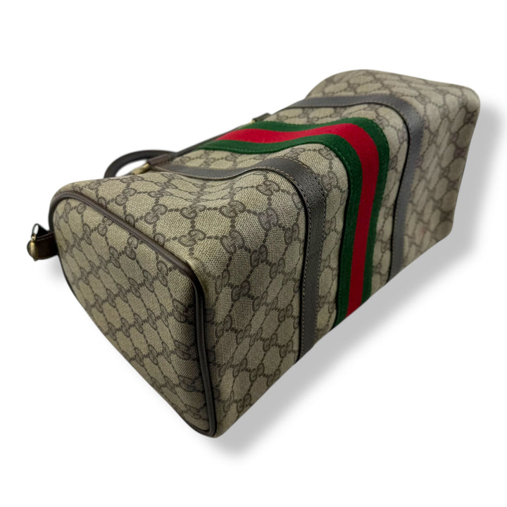Gucci Beige GG Monogram Boston Canvas Bag