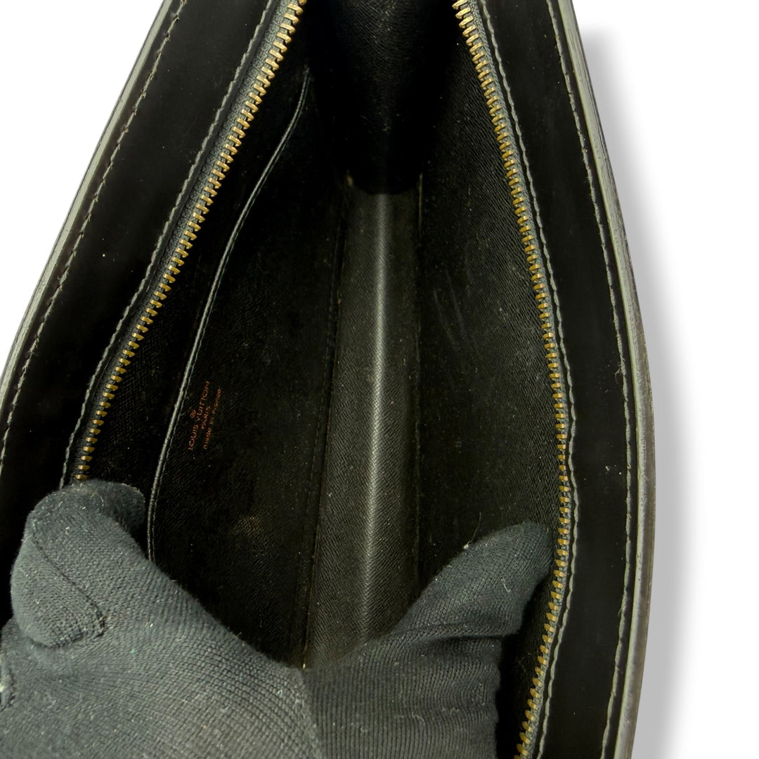 Louis Vuitton Black Epi Pochette Homme Clutch Bag